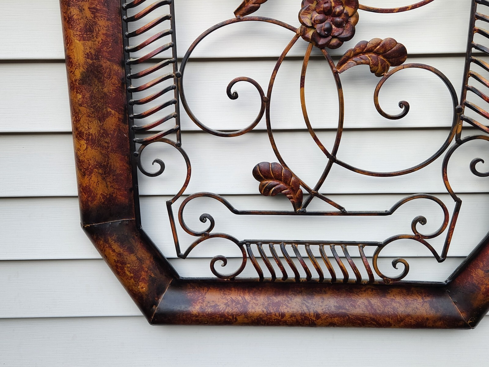 Metal Wall Art Sculpture 27" x 36" Large Distressed 12 - 14 LBS Heavy