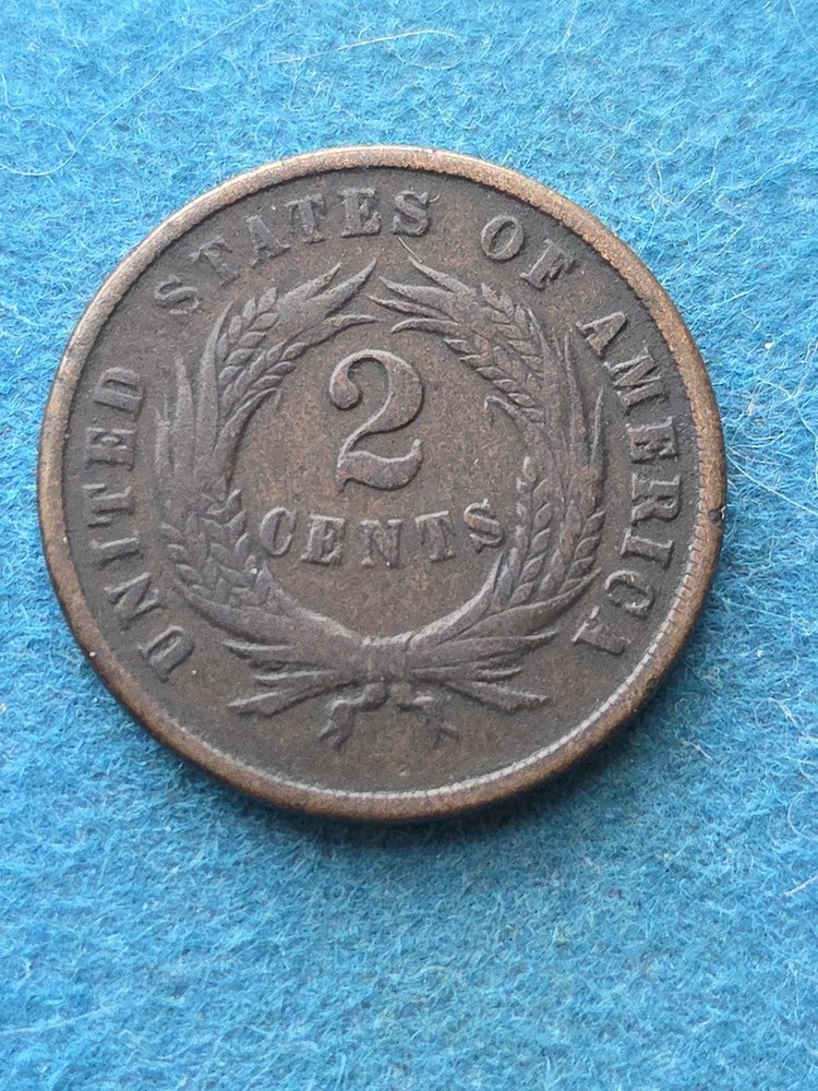 1865 Two Cent Piece 2c Type Coin-c