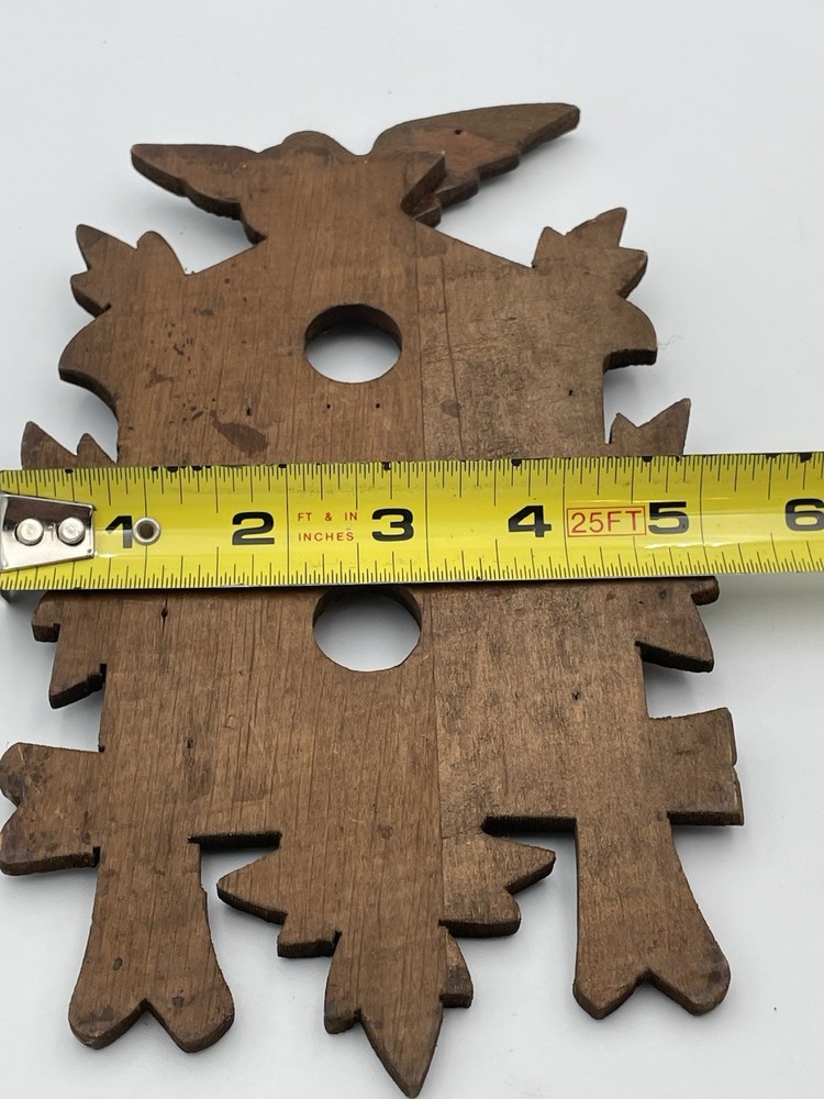 Vintage Cuckoo Clock Front Panel Trim Bird Leaves Small Unique C7
