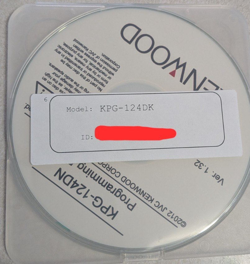 Kenwood KPG-124DN Version 1.32 Program Software TK 7302 / 8302 NEW