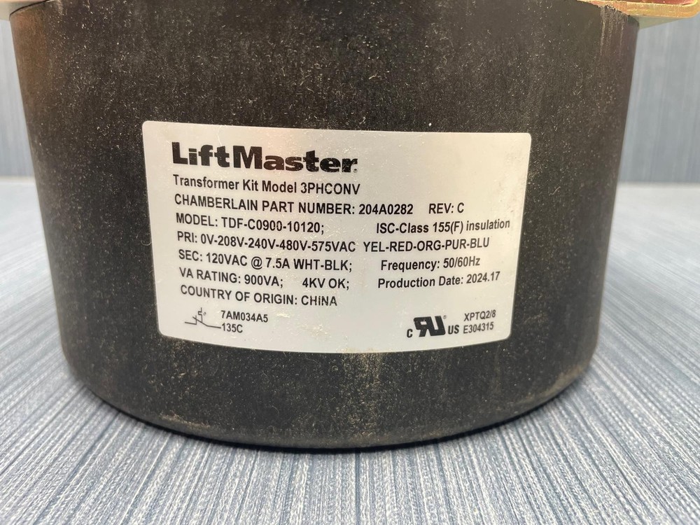 LiftMaster 3-Phase Conversion Kit 3PHCONV Transformer Chamberlain 204A0282