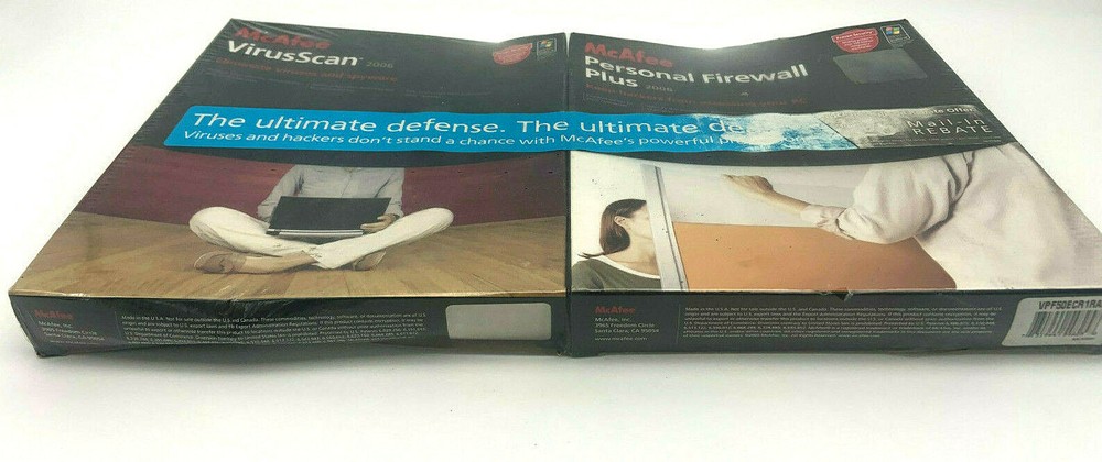 McAfee VirusScan 2006&Personal Firewall Plus 2006 Vintage Security Software NOS