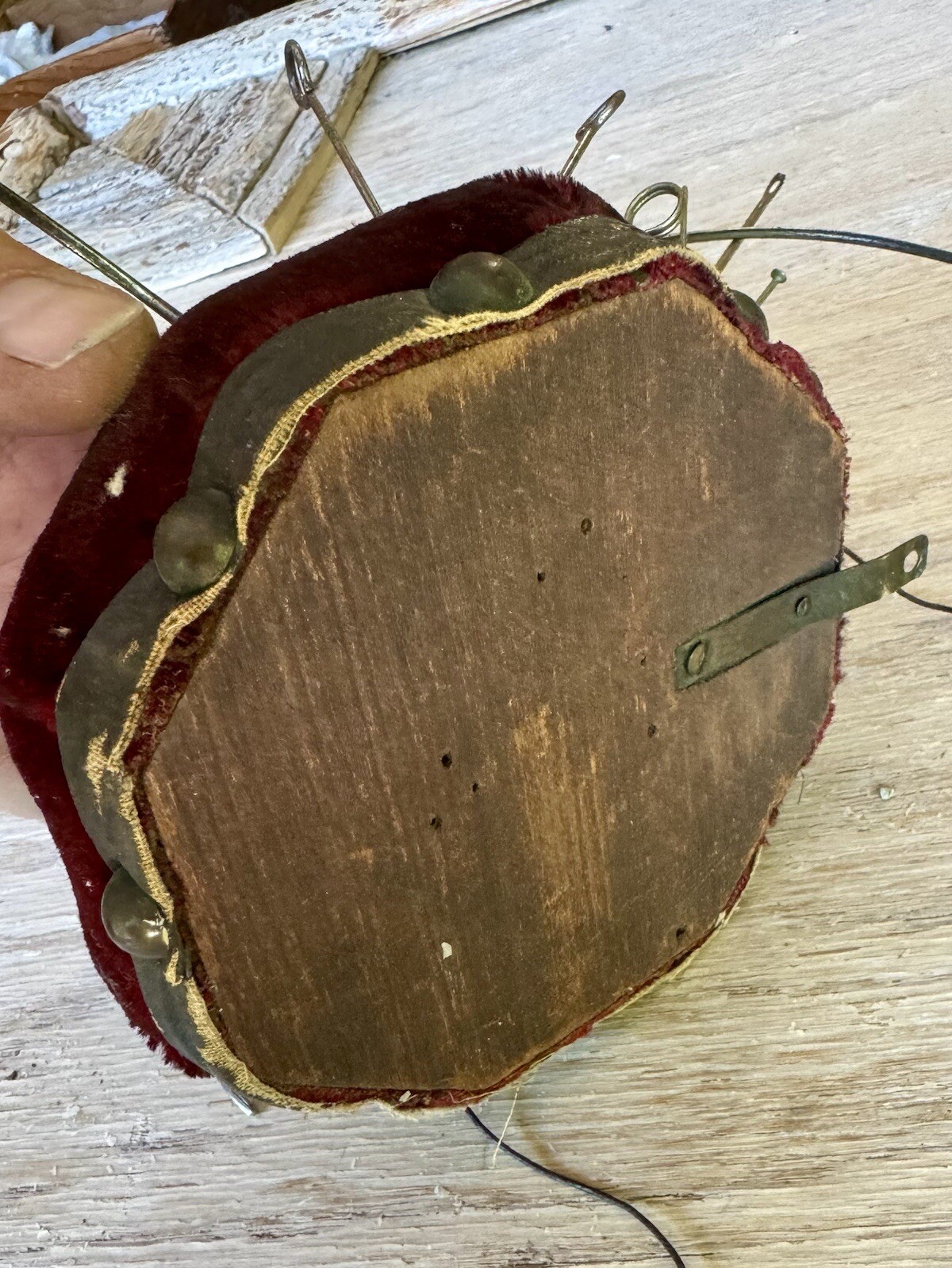 Antique Large Shaker Pin Cushion Pin Sewing With Needles Victorian Primitive