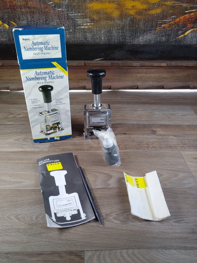 Automatic Numbering Machine - Brass Engraved Wheels