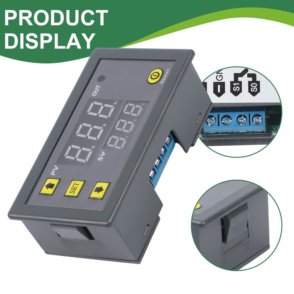 220V Digital Cycle Timer with Flexible Delay Functions and LED Display