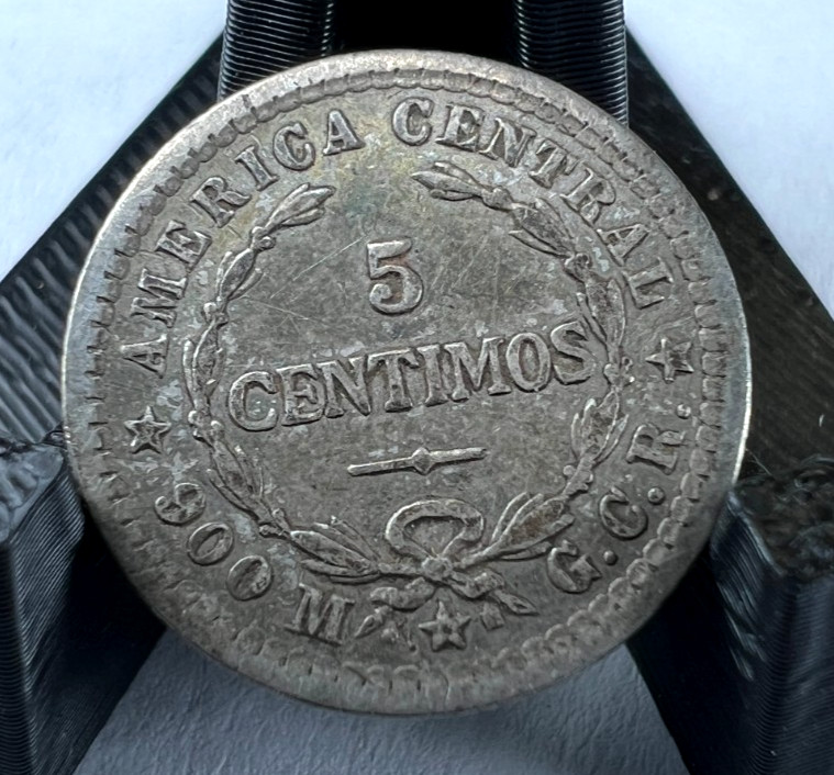 1905 Costa Rica 5 Five Centimos, Silver, KM# 145