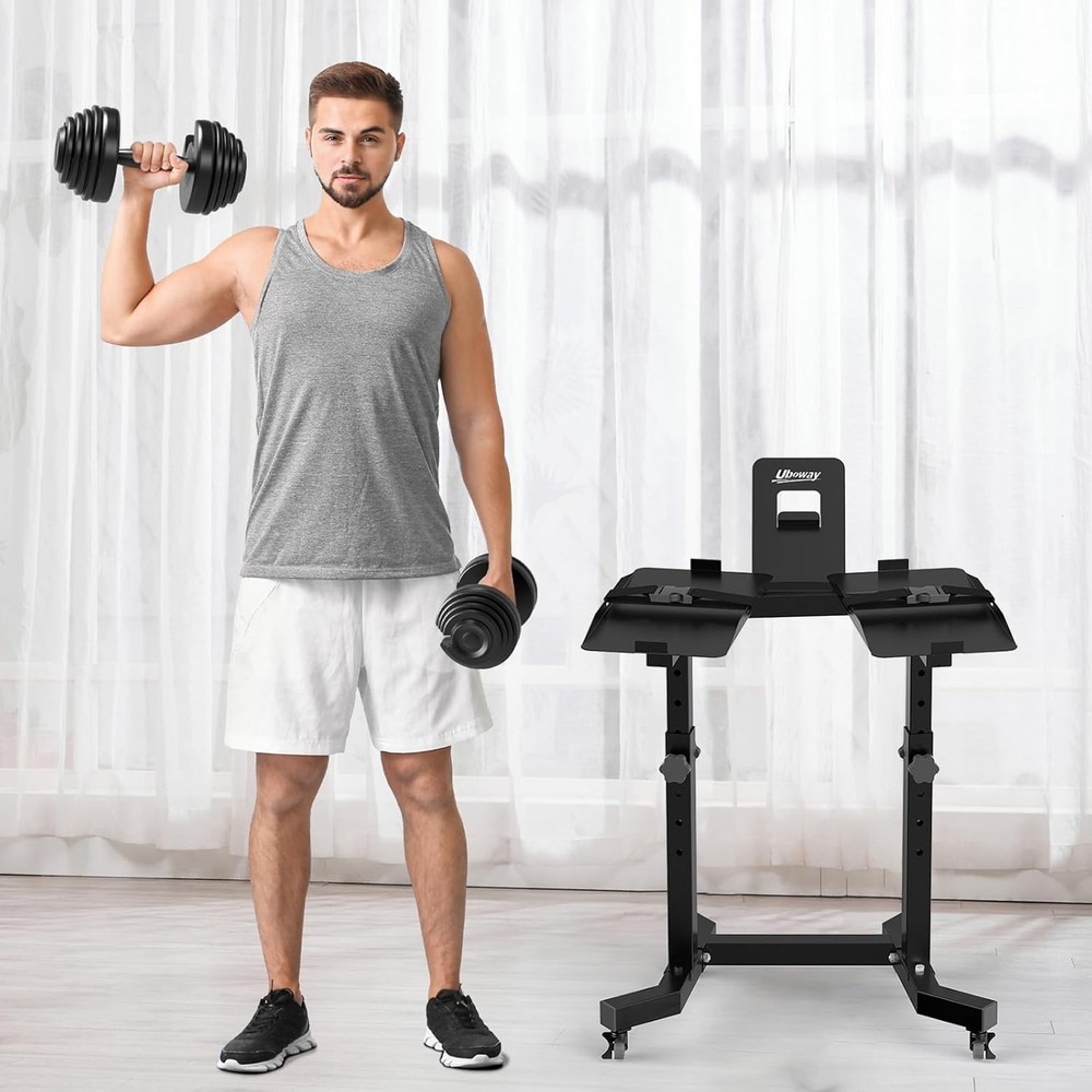 Adjustable Double Dumbbell Rack Stand For SelectTech 552/1090 Dumbbell Holder US