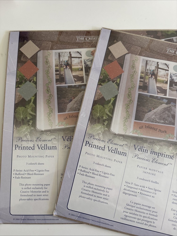 Creative Memories Precious Elements Printed Vellum - 2 packs