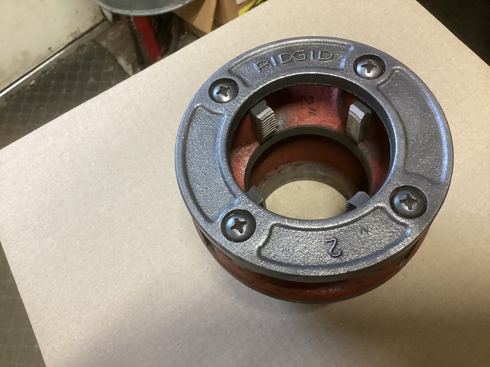 Ridgid 12-R Pipe Threader Threading 2" Die Ratcheting GOOD TEETH