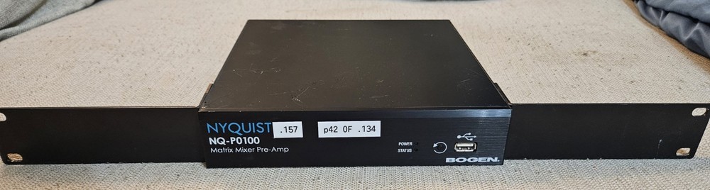 Bogen NQ-P0100 Matrix Mixer Pre-Amp TESTED WORKING Nyquist System Device