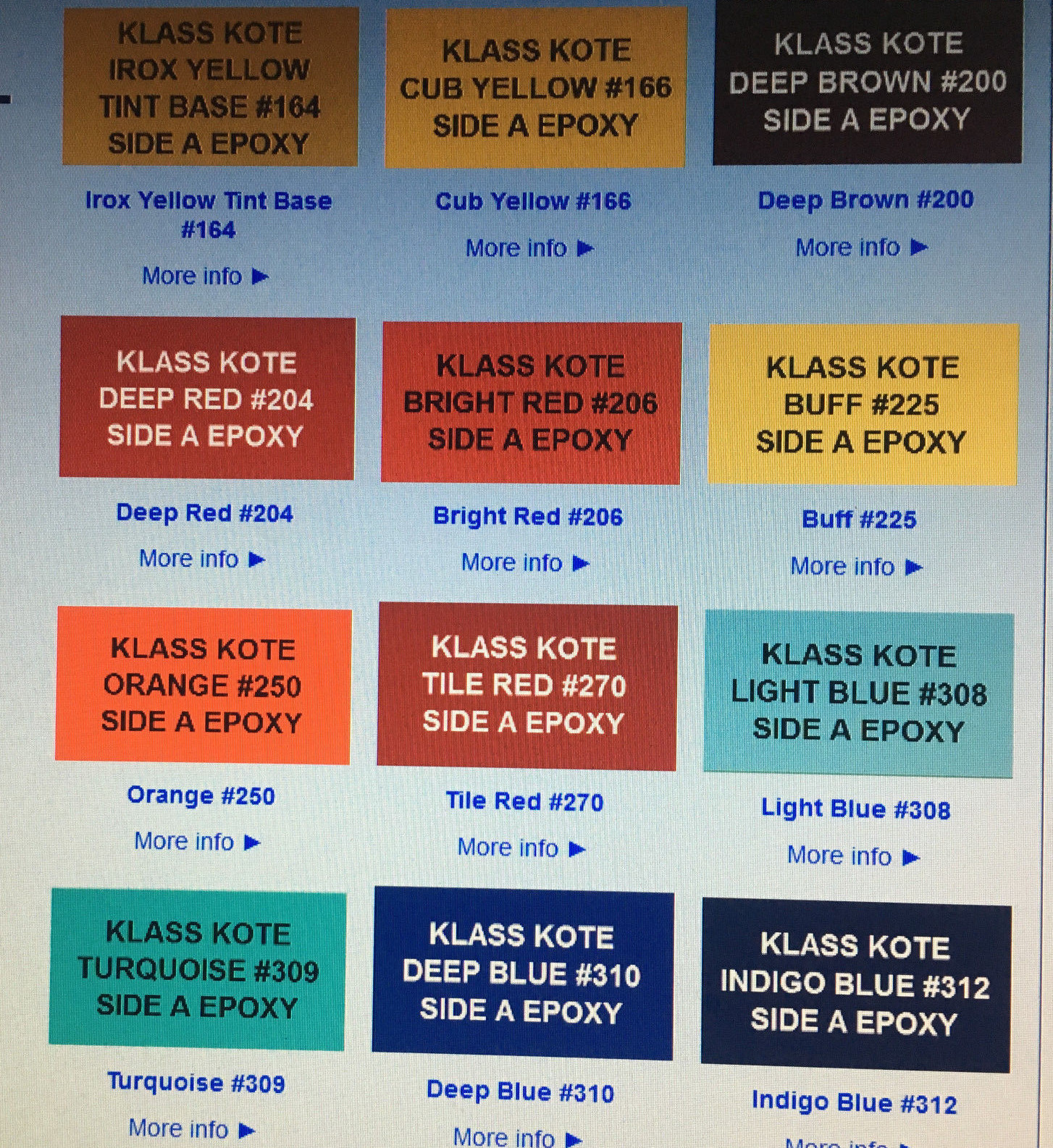 Klass Kote two part Epoxy Paint Part A 8 or 16 ounce class coat