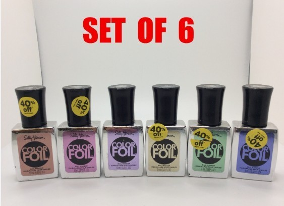 Sally Hansen Color Foil Nail Polish Sky-Fi Violet Rose Beam Gold & More