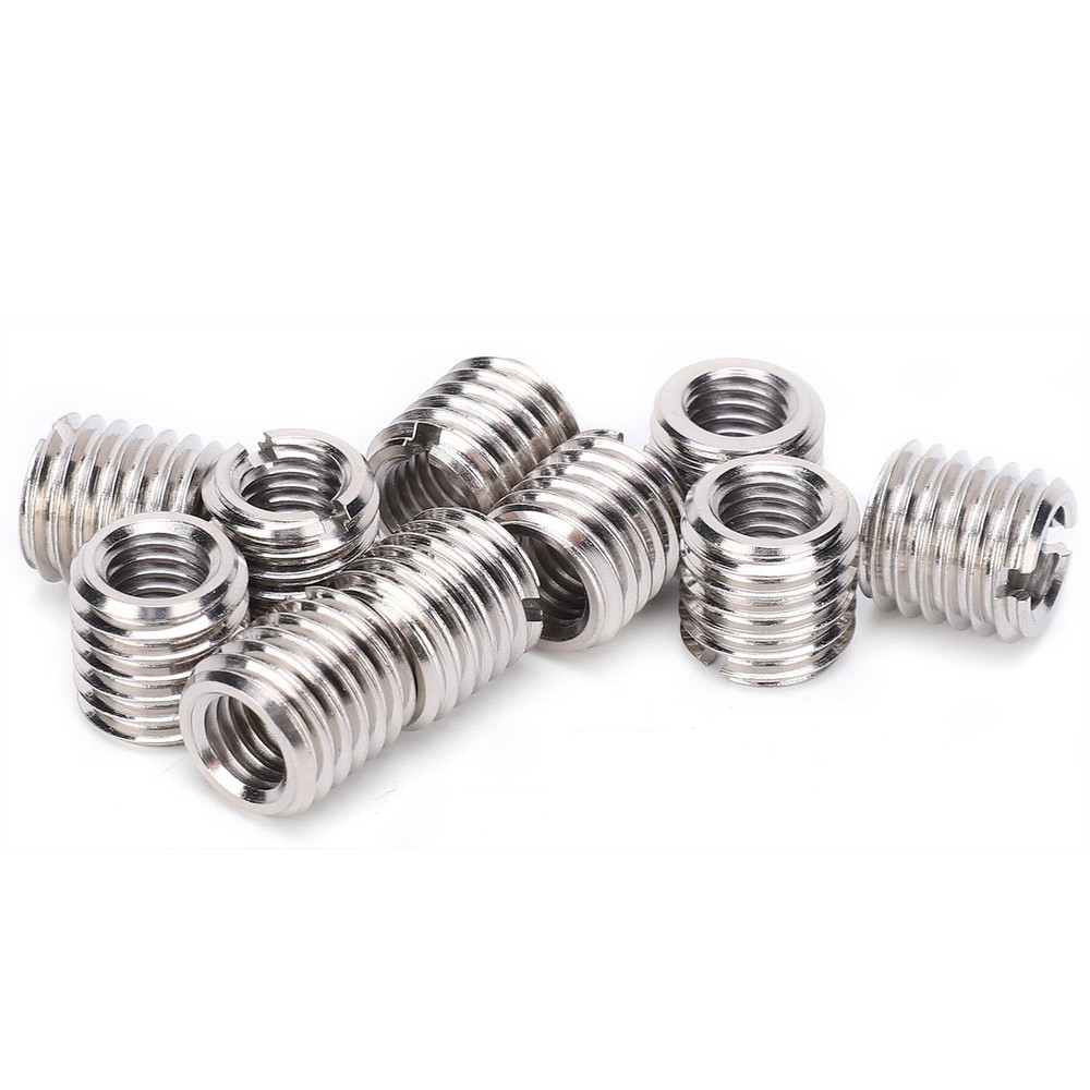 10Pcs Repair Nut Slotted Reducing Thread Bushing Screw Sleeve Conversion New