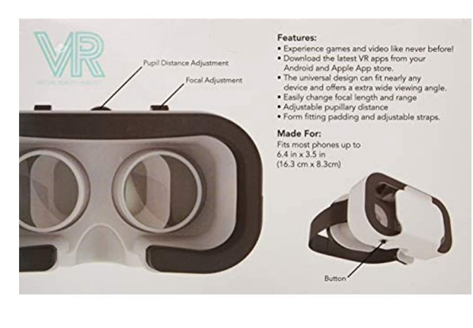 NEW Gems VR Virtual Reality Headset / Goggles Use w/ iPhone & Android Free Ship