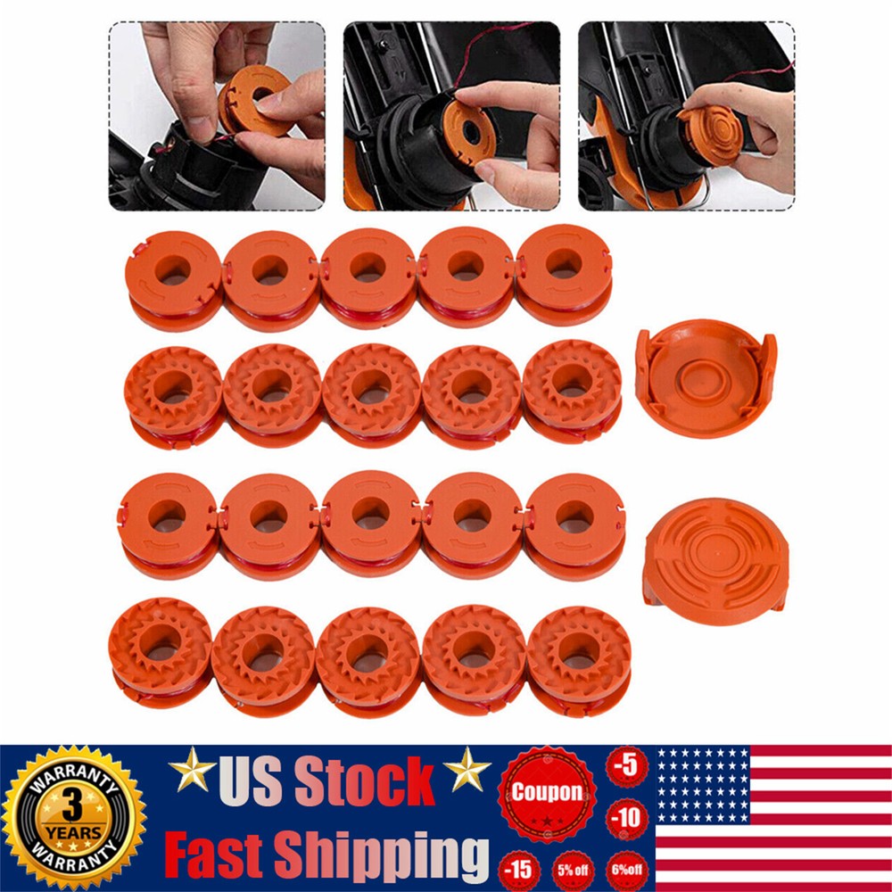20x For Worx Weed Eater Grass Trimmer Replacement Nylon Spool Line Edger String!