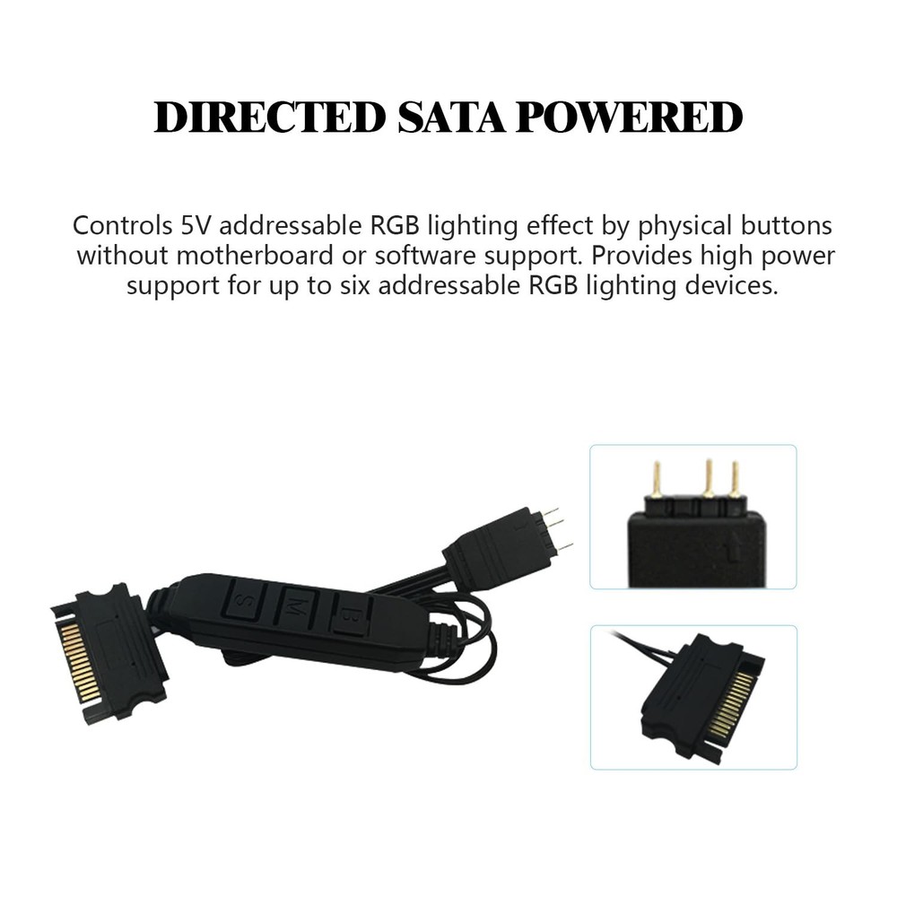 Thermalrlght A-RGB 5V Lighting Controller, Computer case Fan Black