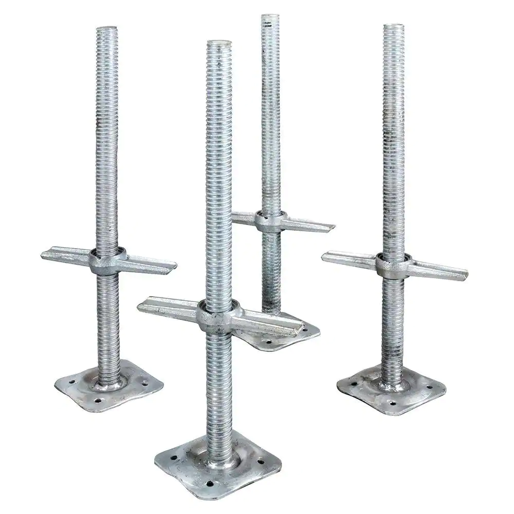 MetalTech Adjustable Scaffold Leveling Jacks 24-Inch Galvanized Steel (4-Pack)