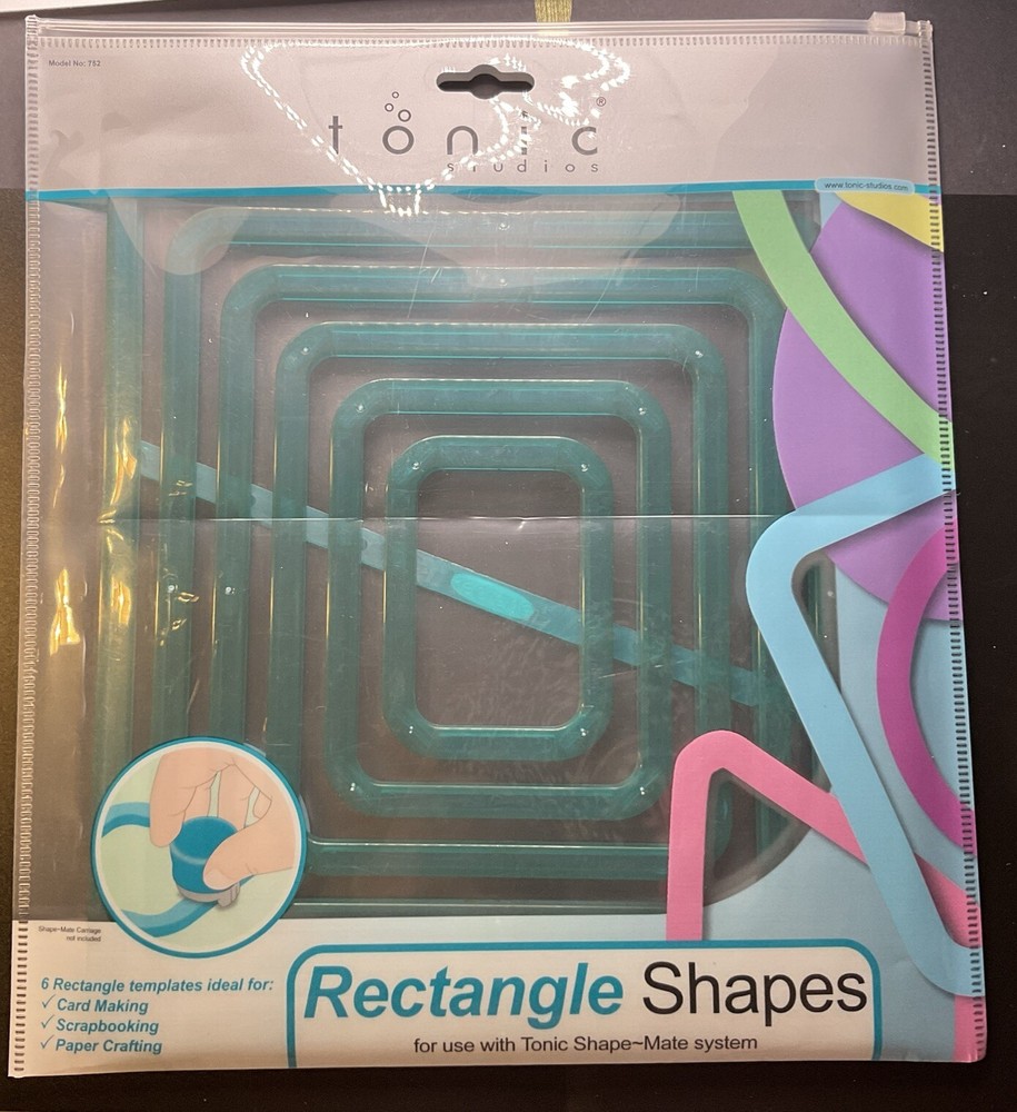 Tonic Studios For Use w Tonic Shape Mate System-6 Rectangle Shapes - 752A - NEW