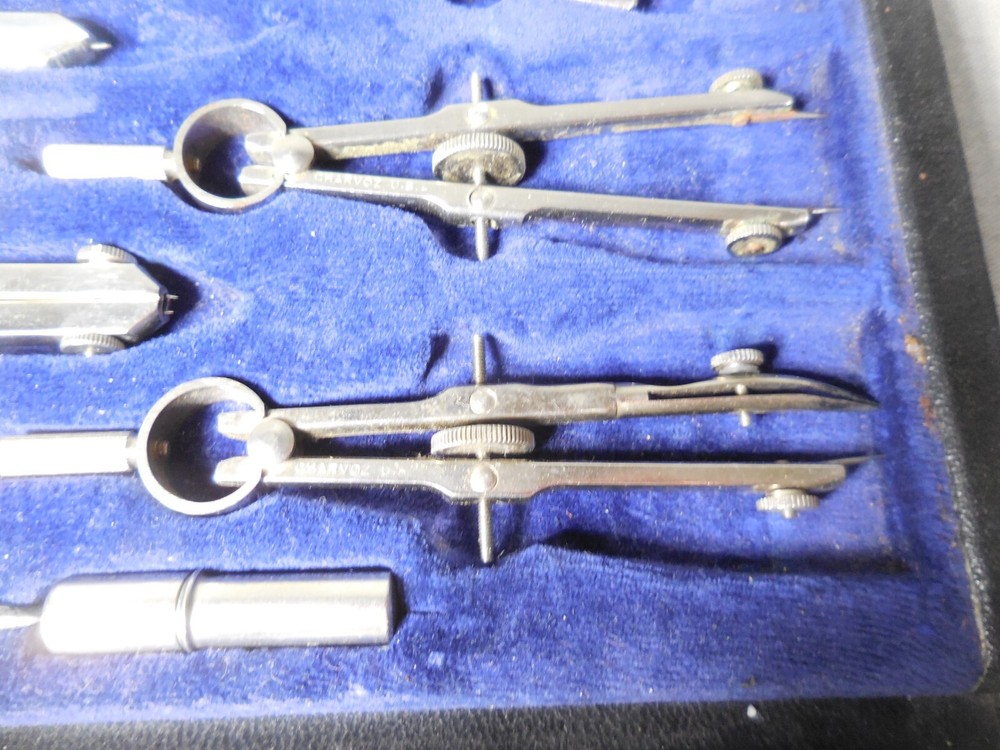 Charvos Drafting Tools No 877P Set Mechanical Engineering Drawing Drafting USA