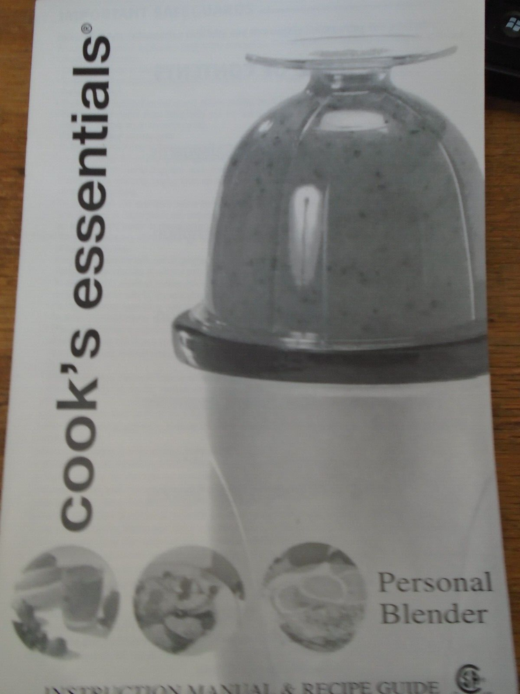 Cook's Essentials Turbo Chopper Personal Blender K5548 Gray Open Box