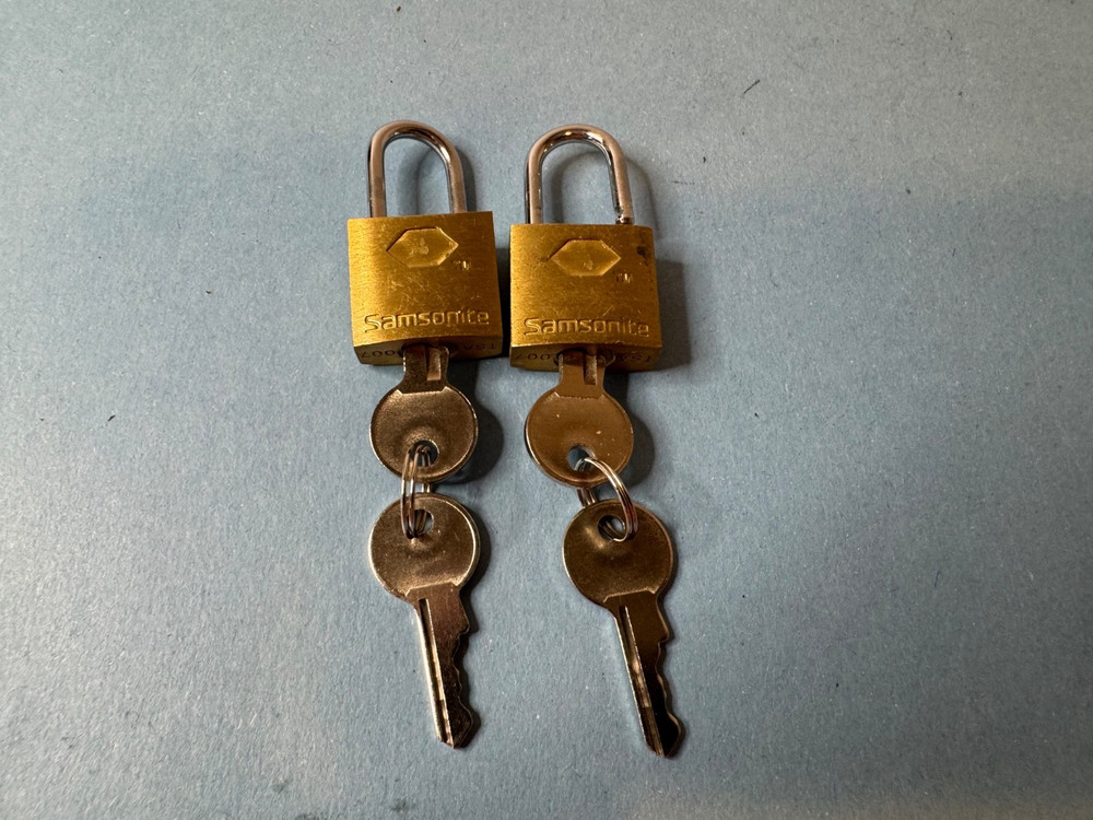 Samsonite Brass Luggage Locks 2 Pack Travel Sentry
