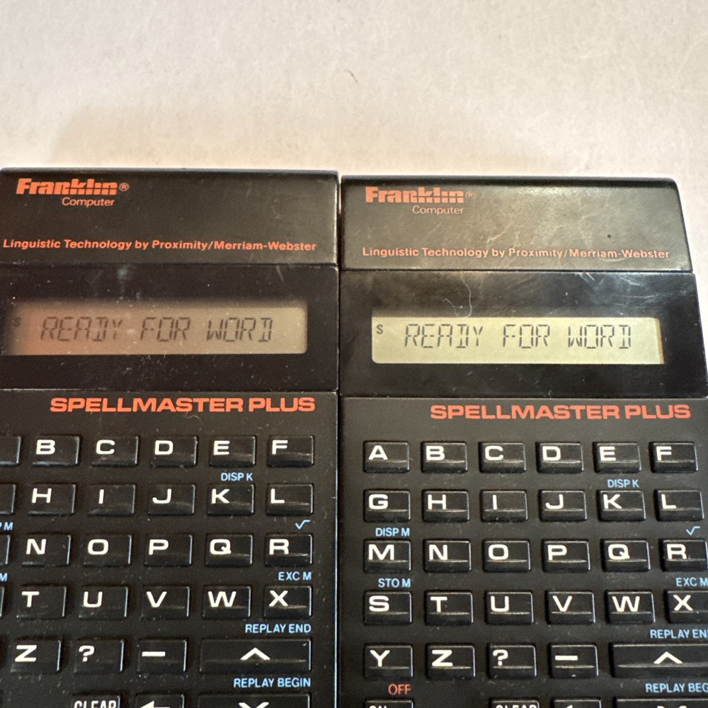 2 Franklin SpellMaster Plus SC-120 Electronic Merriam Dictionary - Tested