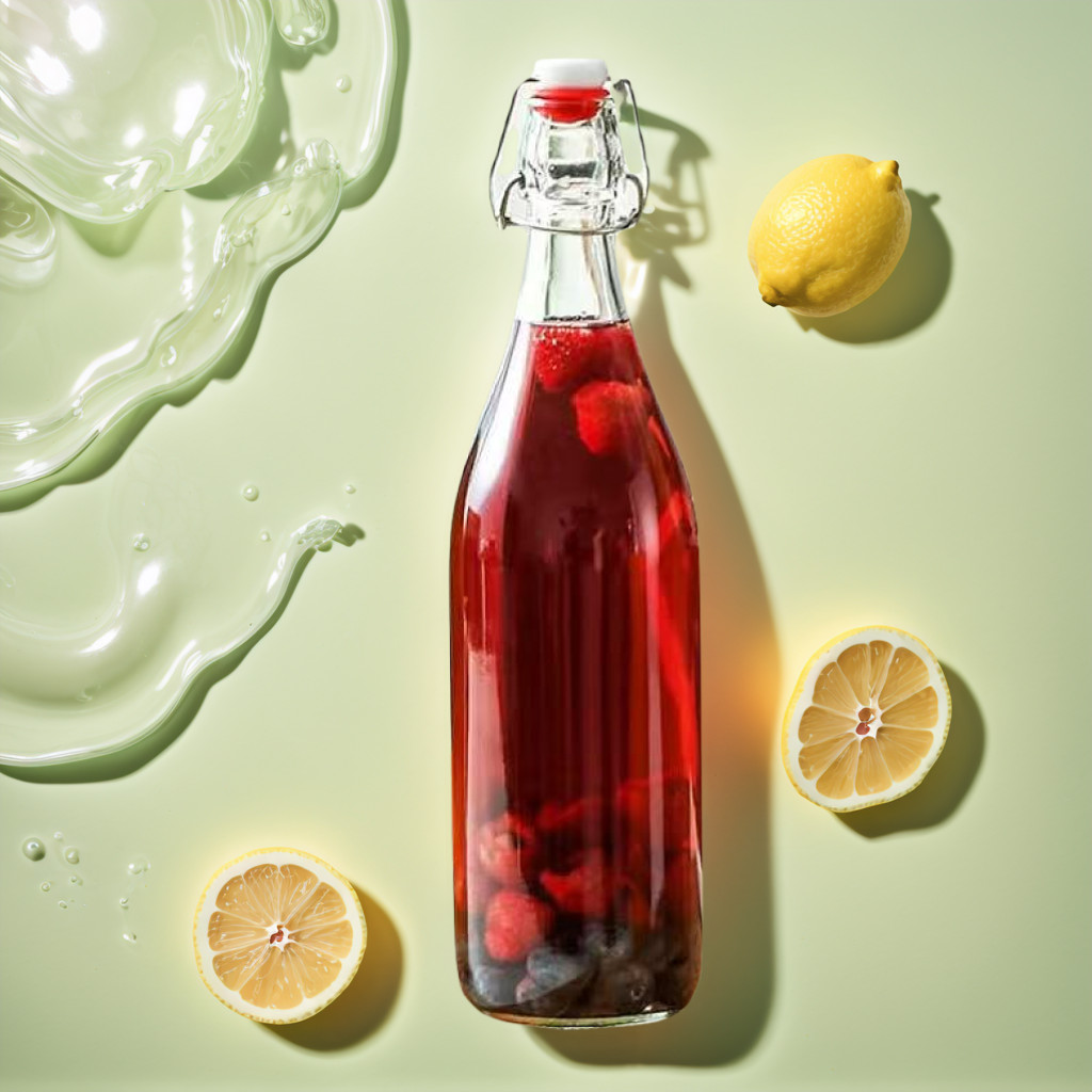 2 Pack 32oz Airtight Glass Bottles with Swing Top Stoppers