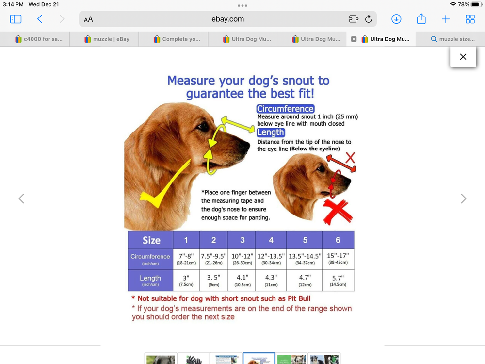 Lepark Ultra Dog Muzzle size 3