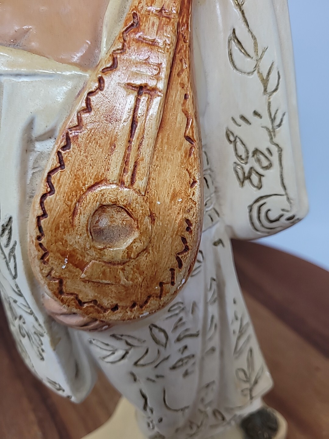 Japanese Asian Chalkware Vintage Two Figurines 12"