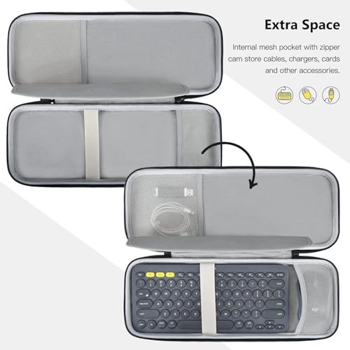 Hard Keyboard Case for Logitech Pebble Keys 2 K380s & Bluetooth Logitech K380