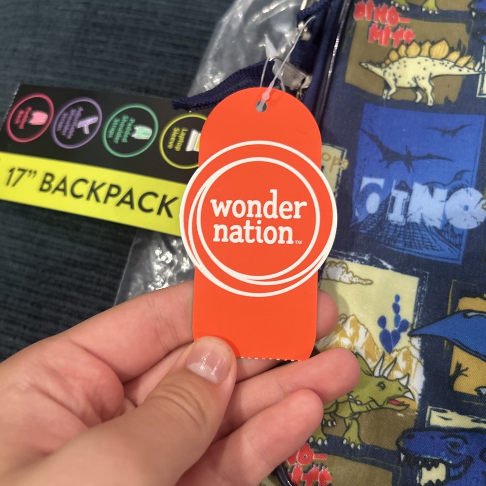 Wonder Nation Dino Comic Backpack. NWT
