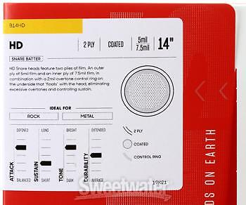 Evans Genera HD Coated Head - 14"