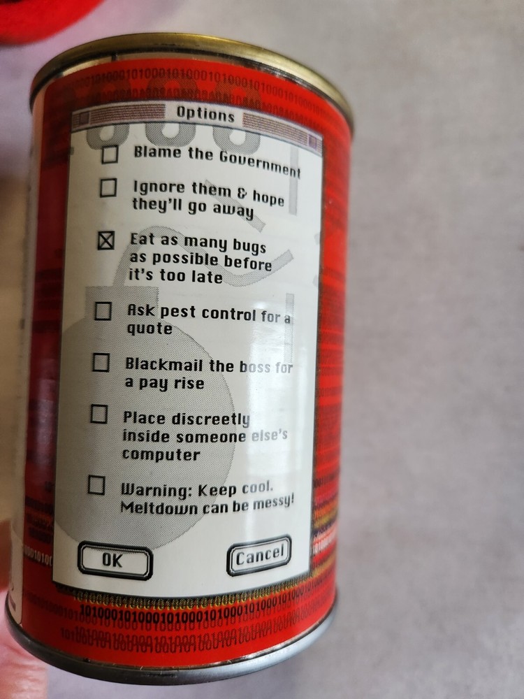 Y2K Millennium Chocolate Bugs in Sealed Can 2000