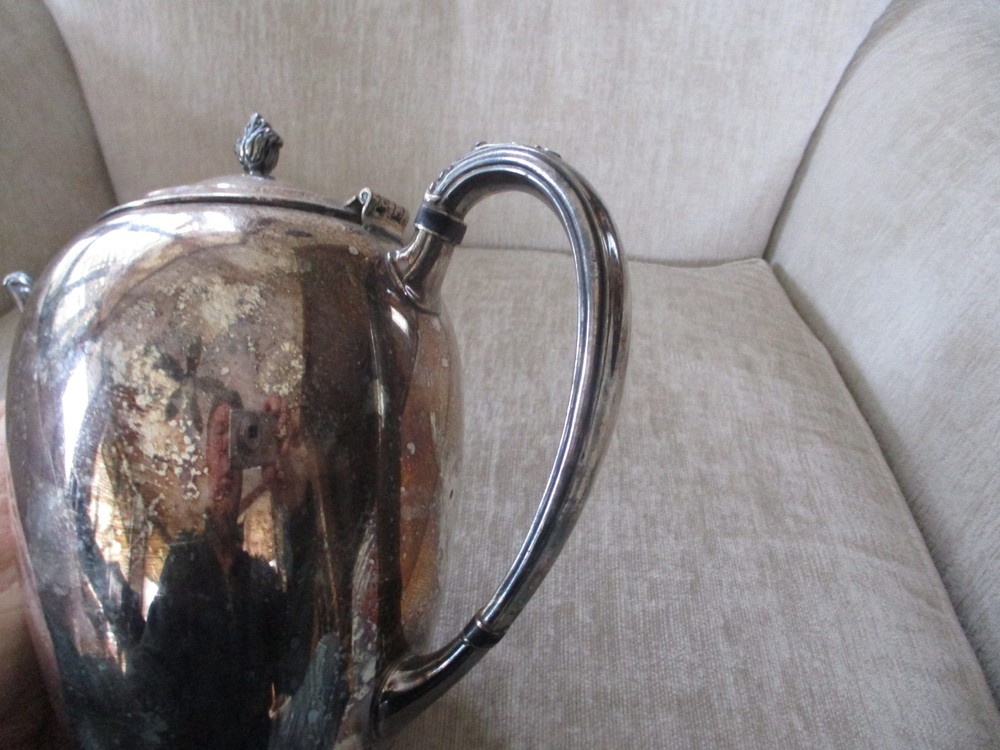Vintage Tarnished Silver Plate Tea Pot Home Decorators Inc