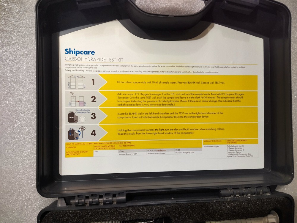 COMPARATOR, CARBOHYDRAZIDE TEST KIT, SHM-CARBO, SHIP CARE