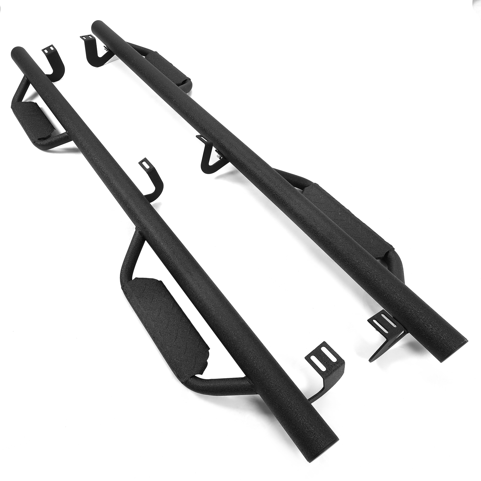 Pair For Toyota Tacoma 05-23 Black Double Cab Side Steps Nerf Bar Running Boards