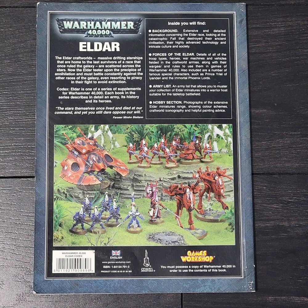 WARHAMMER 40,000 ELDAR Codex 2006 4th Ed Softcover Book Games Workshop