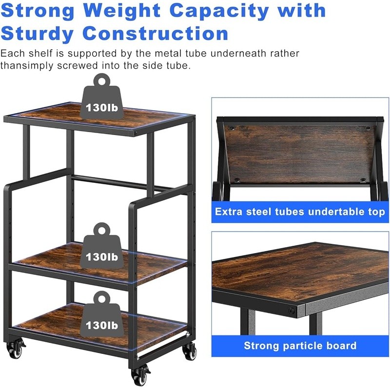 Adjustable Printer Stand W/ Large Storage Space Fax Machines & Scanners New