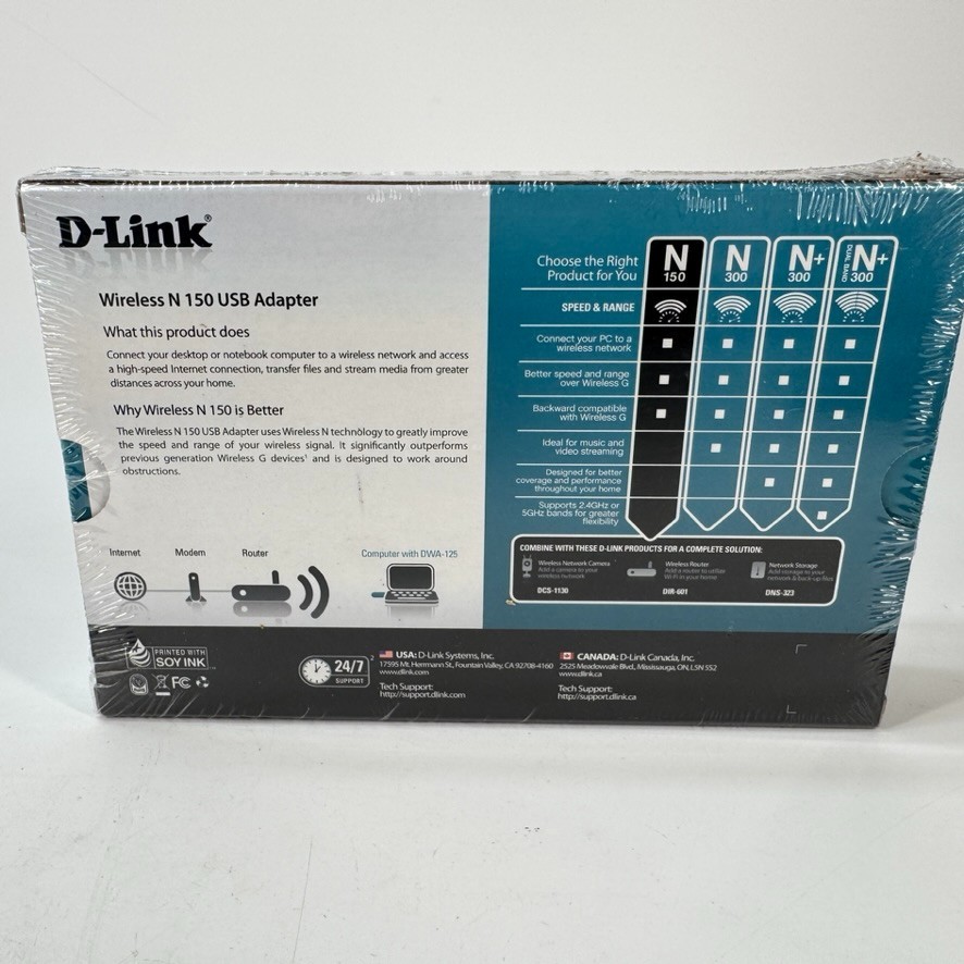 D-link Wireless N 150 USB Adapter NEW SEALED