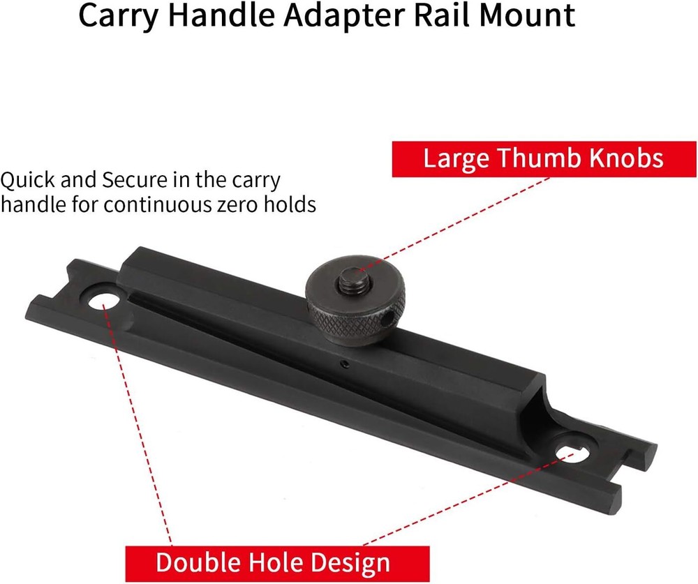 Metal Tactical Rear Sight Carry Handle Mount Removable Adjust Low Profile Mount