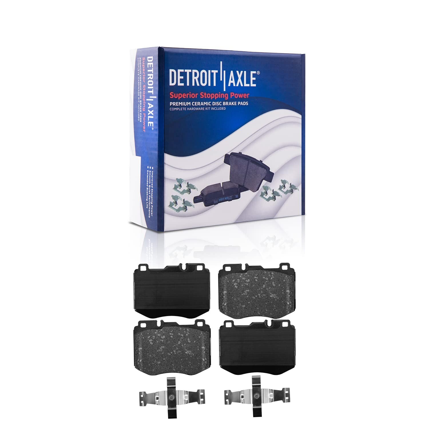 Front & Rear Drilled Rotors Ceramic Brake Pads for 2015-2021 Mercedes-Benz C350E