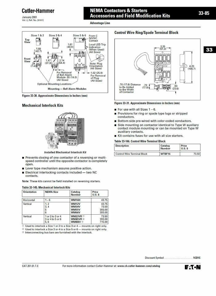 WM34V Mechanical Interlock by Cutler-Hammer