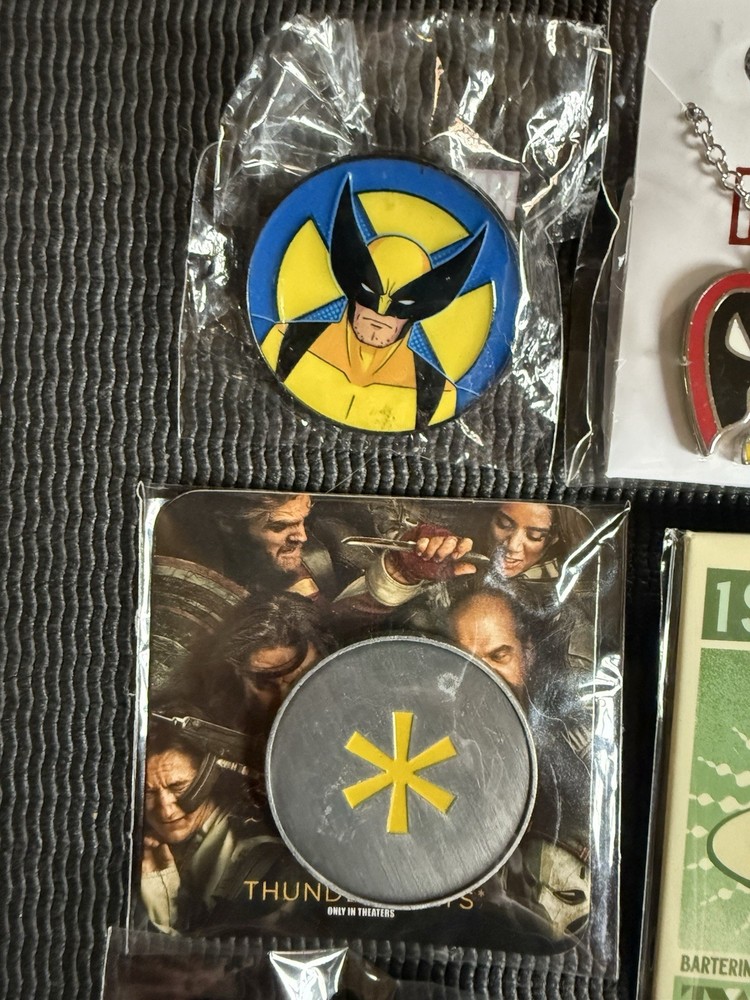 Assorted MARVEL Enamel Pins & Necklace - Deadpool & Wolverine, Loki, Agatha…