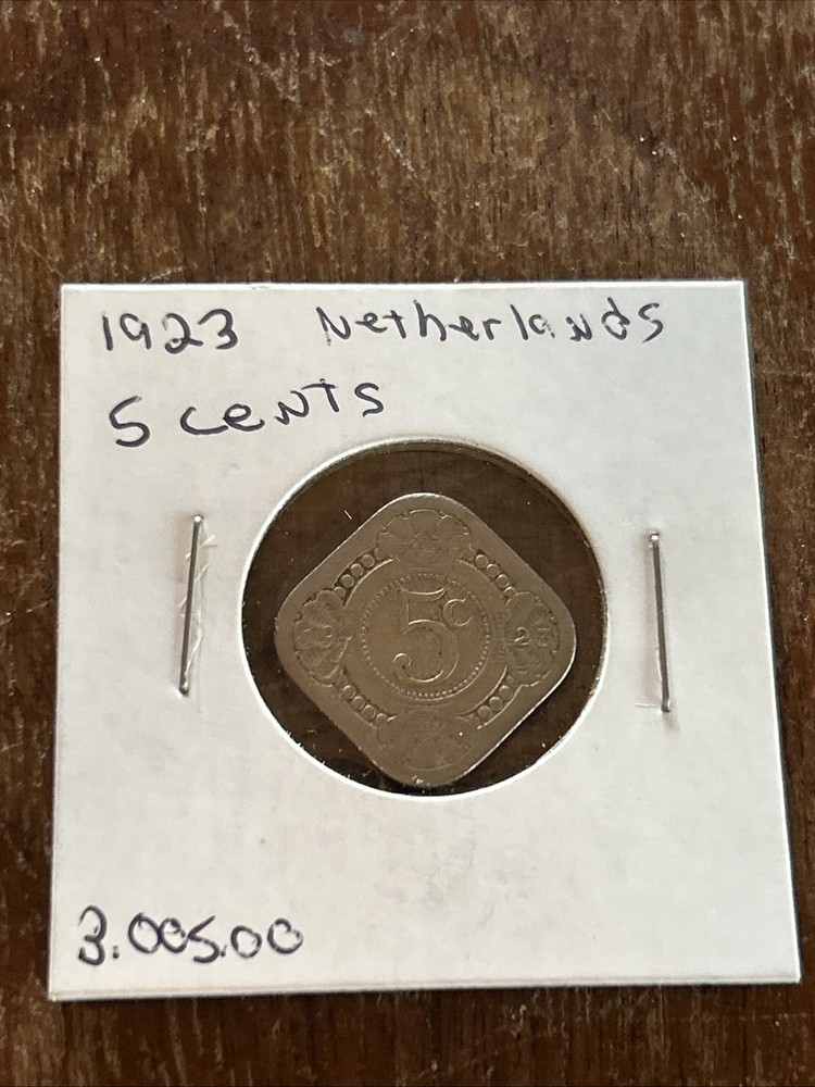 1923 Netherlands 5 Cent Coin