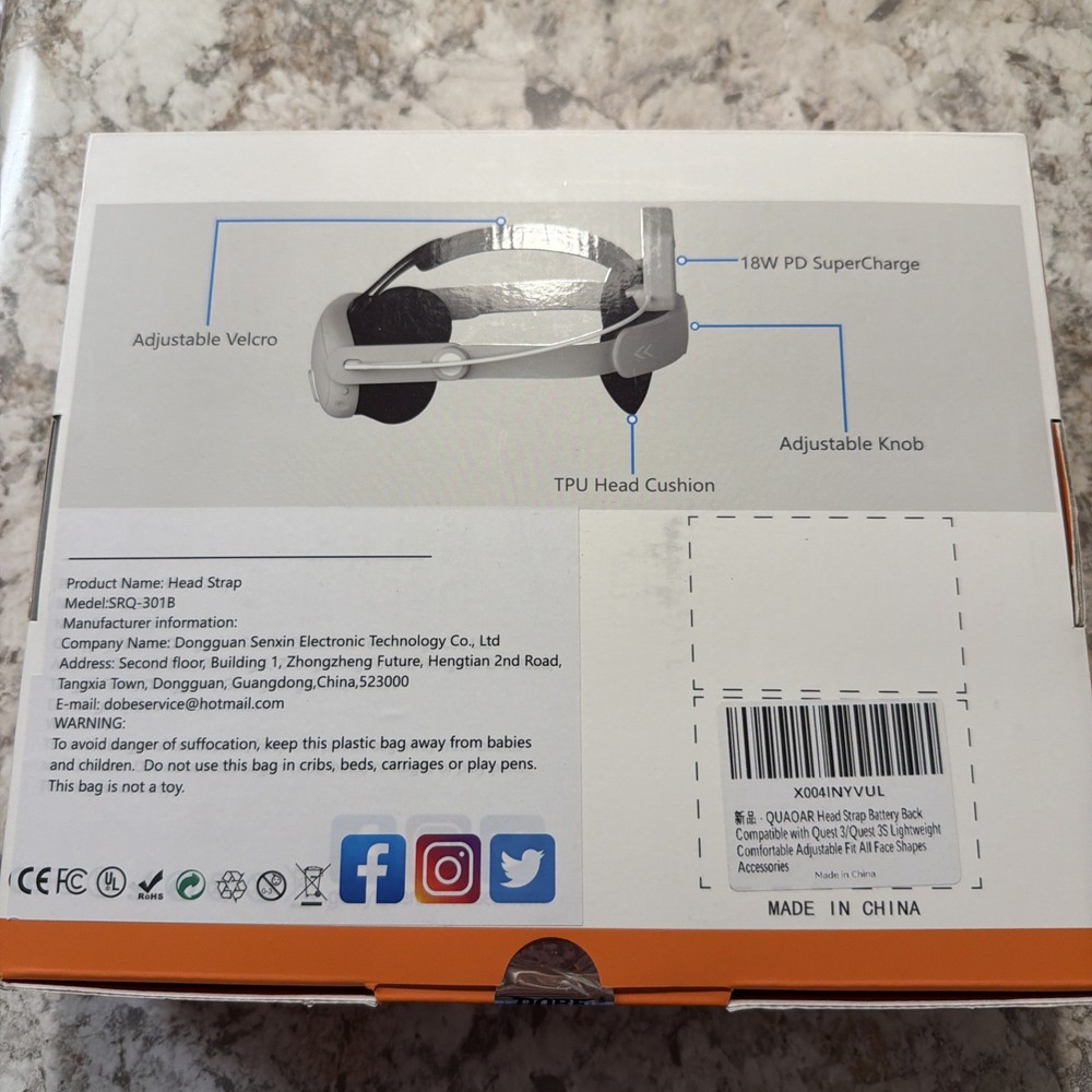 DOBE Head Strap Compatible with Meta Quest 3/3S, VR Headset Accessories