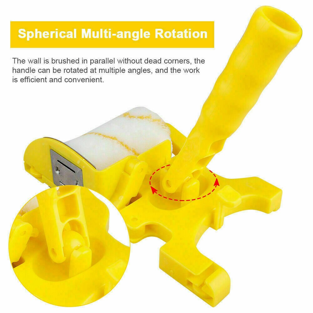 Multifunctional Clean-Cut Paint Edger Roller Brush Safe Tool Wall Corner Ceiling