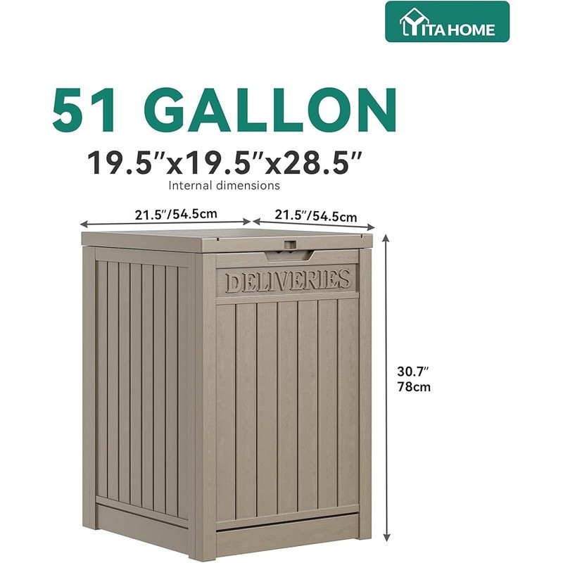 Lockable Outdoor Parcel Delivery Box Durable Weatherproof Resin Storage Solution