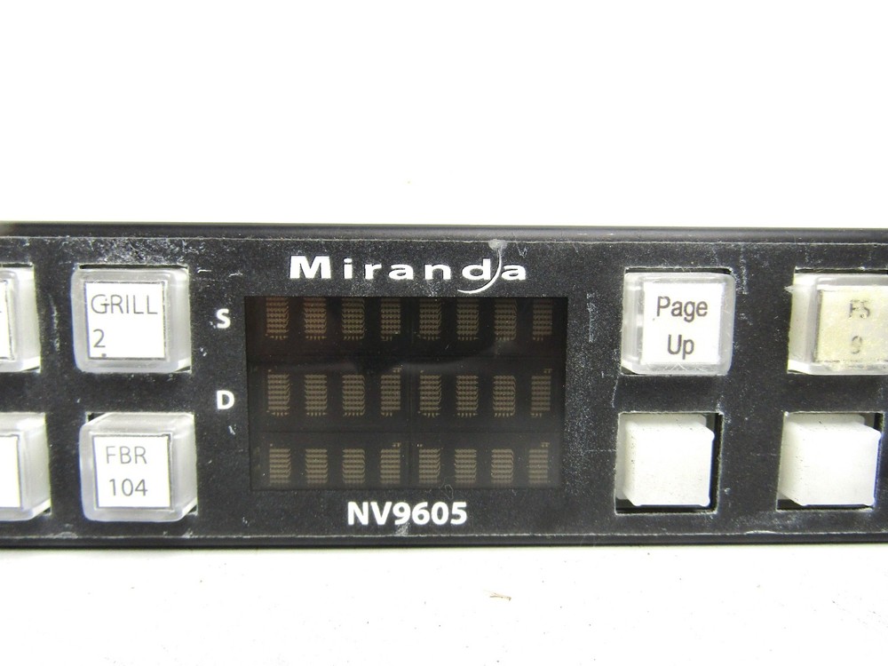 Miranda NV9605 Multimode Paging Control Panel - Shallow Rack mount - Used
