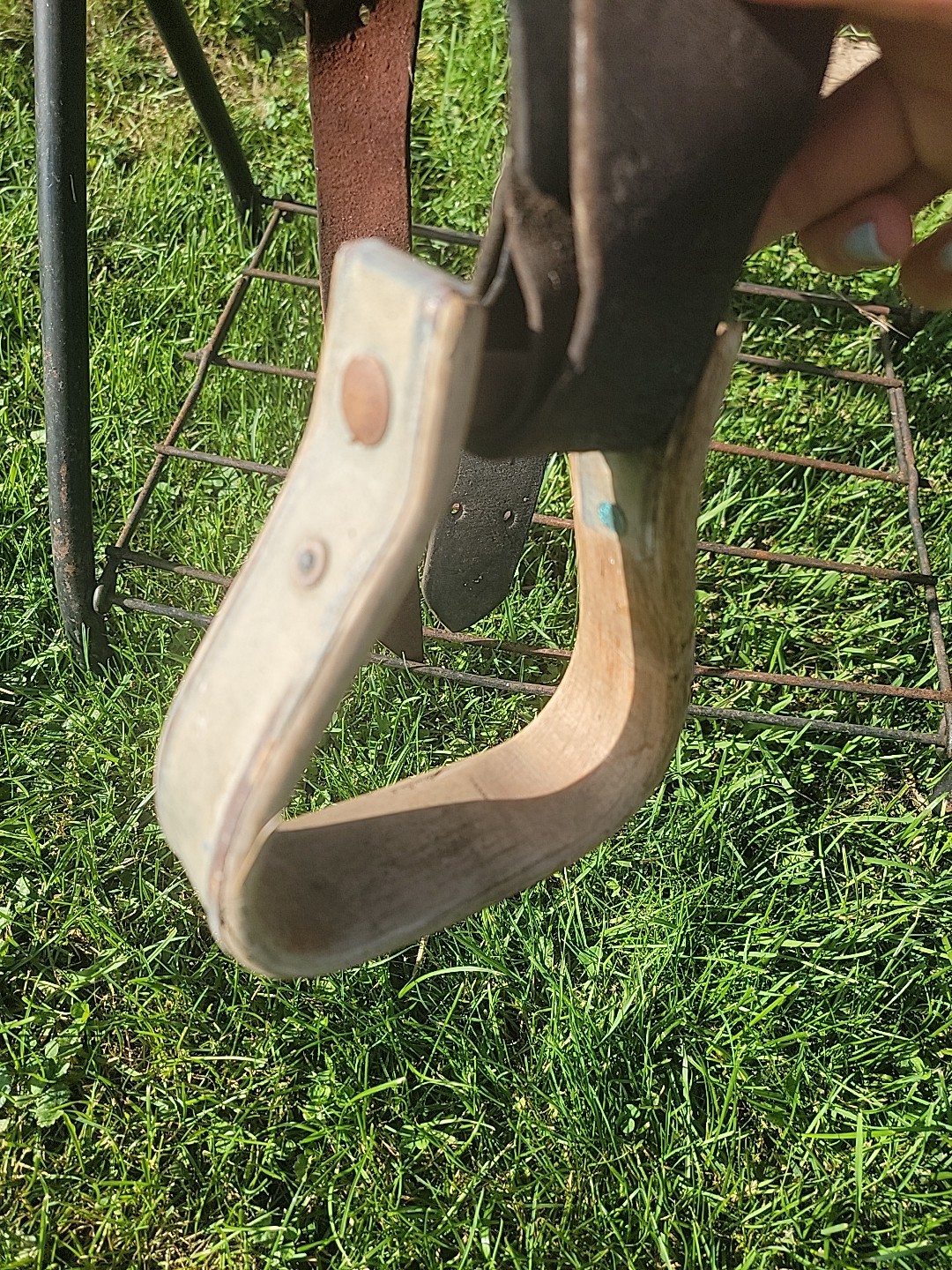 Antique/Vintage Western slick seat saddle 14"