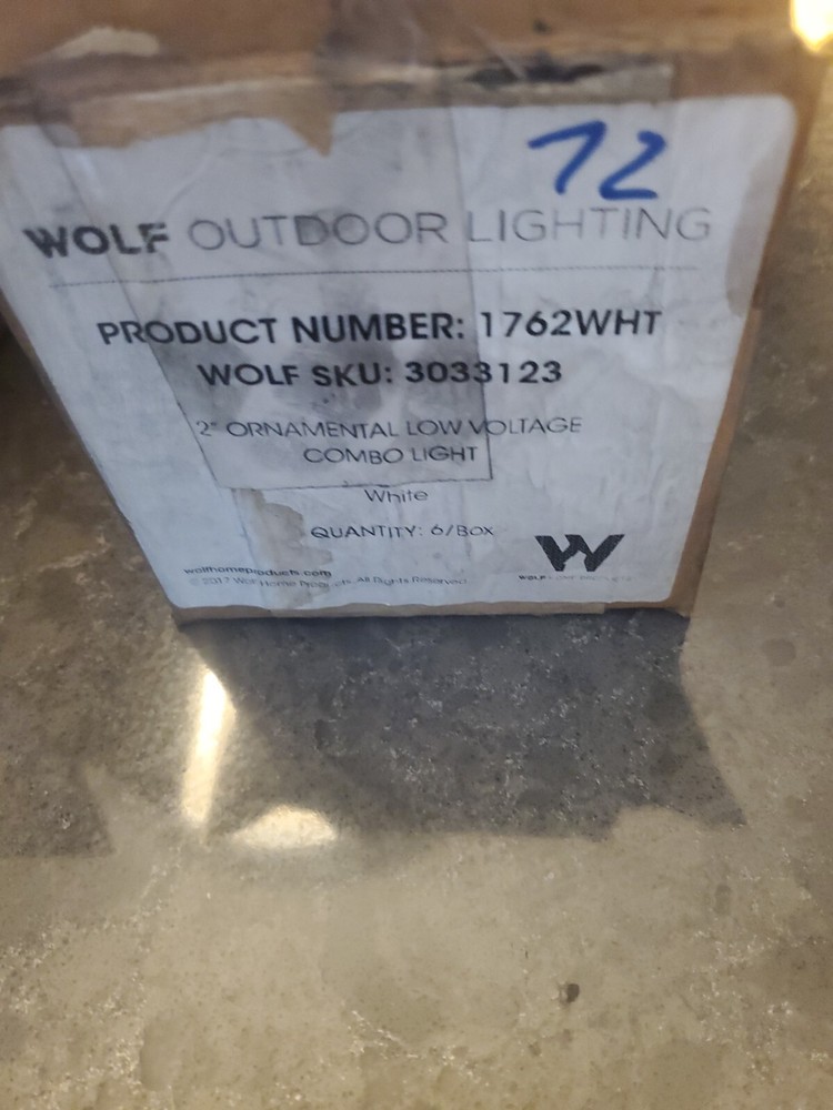 black white Ornamental Low Voltage Combo Post Cap Light 2" x 2" (6 pack)wolf